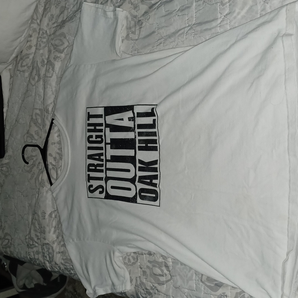 White T with black letters